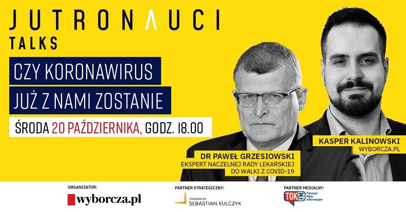 Czy koronawirus już z nami zostanie? Siódme spotkanie w ramach cyklu „Jutronauci Talks” już 20 października o godz. 18:00