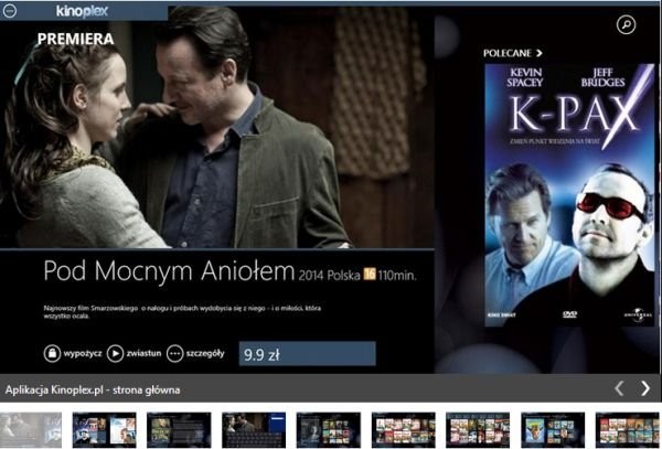 Aplikacja Kinoplex.pl na Windows 8