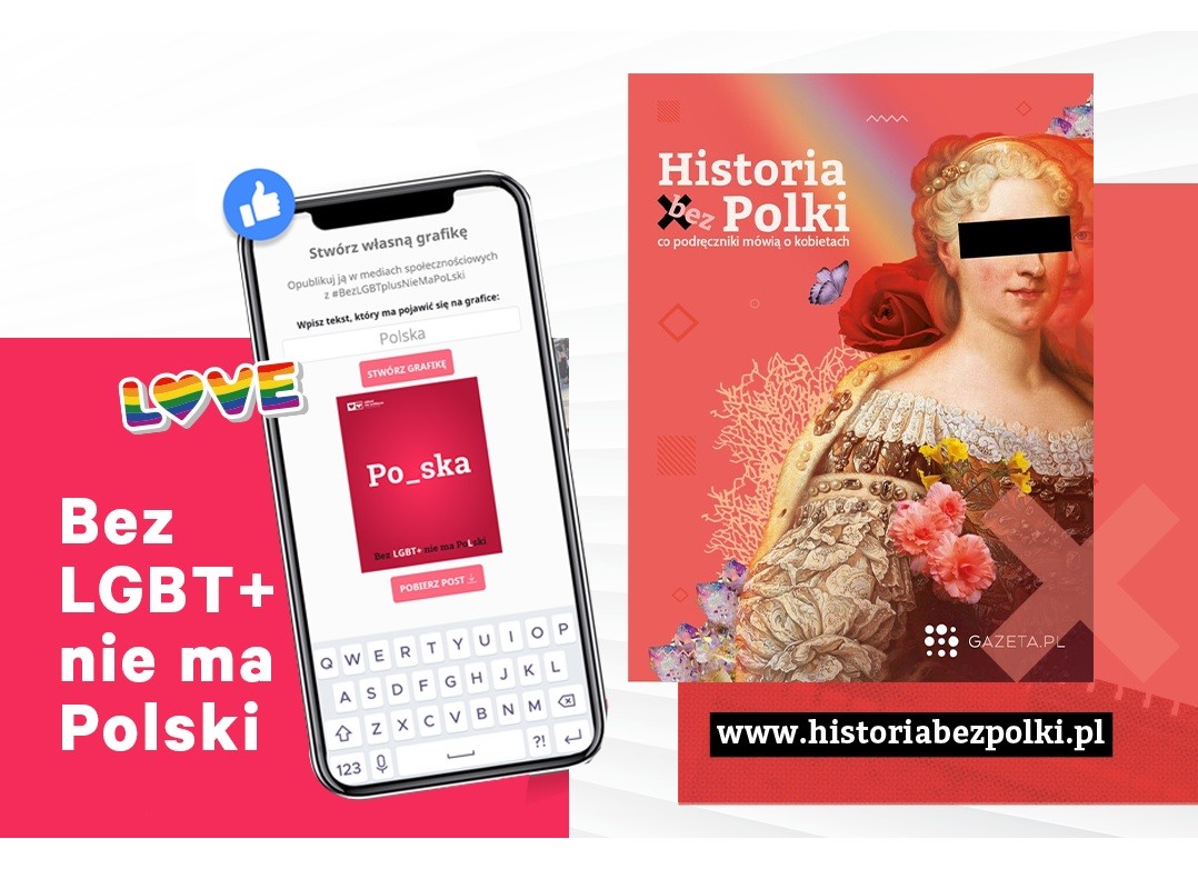 Projekty „Historia bez Polki” i „Bez LGBT+ nie ma Polski” z pięcioma nominacjami do nagród branżowych