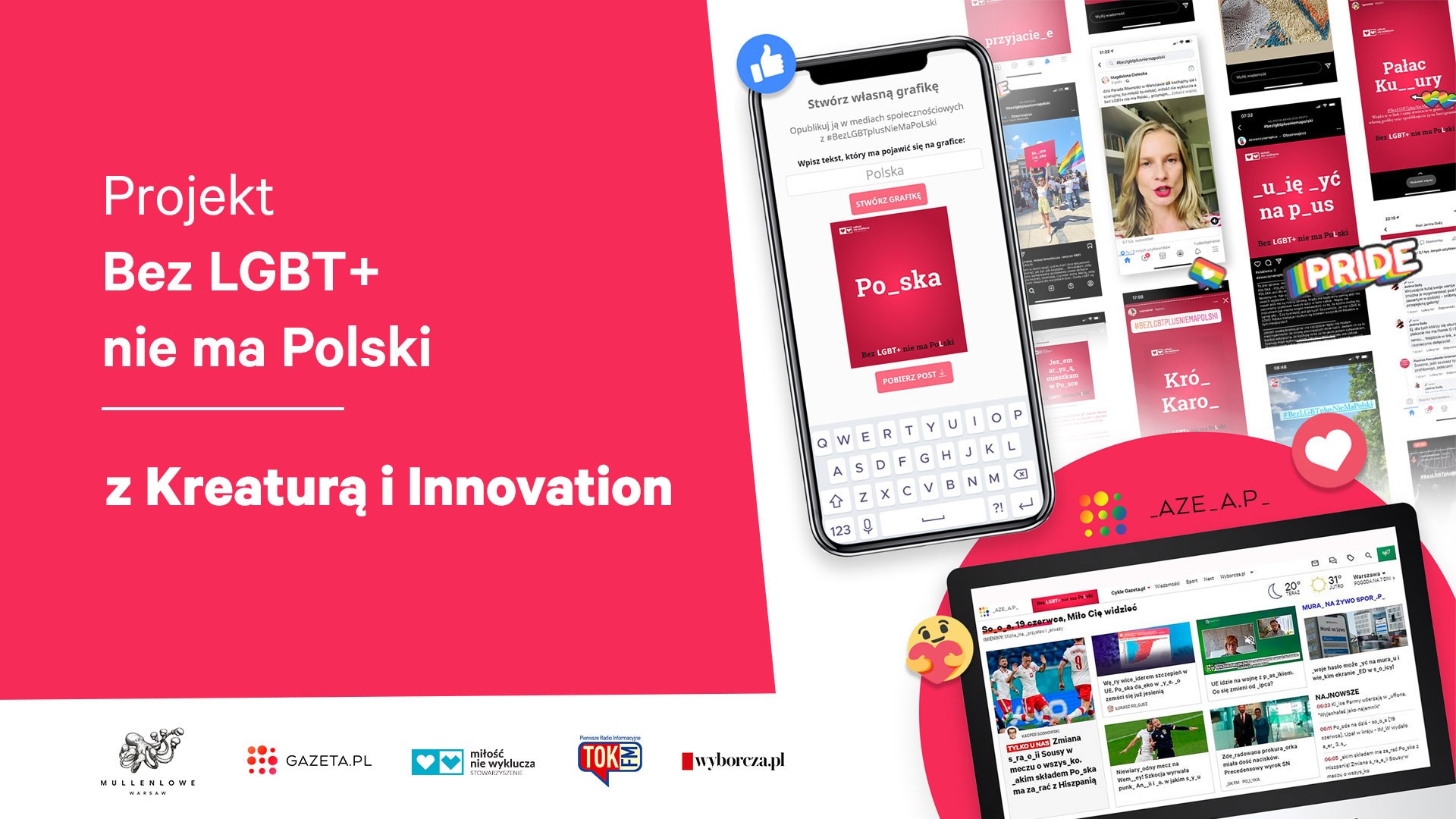 Projekt „Bez LGBT+ nie ma Polski” doceniony w konkursach Kreatura oraz Innovation