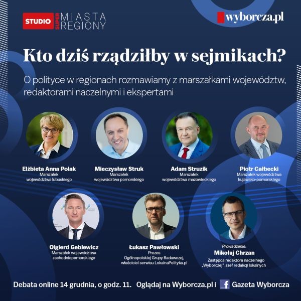 Dużo o polityce lokalnej w „Wyborczej” i na Wyborcza.pl - prognozy, debata z marszałkami oraz nowe wydanie magazynu „Supermiasta”