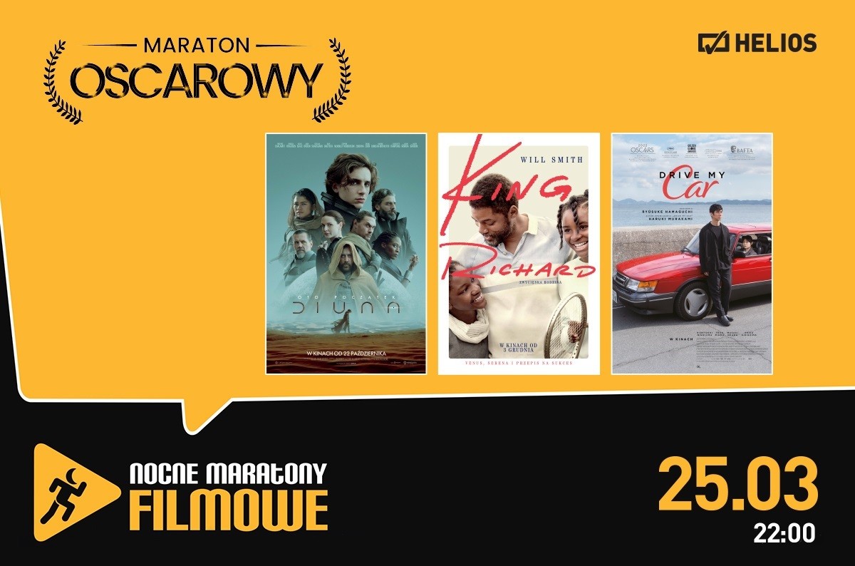 Nocny Maraton Oscarowy na ekranach kin Helios