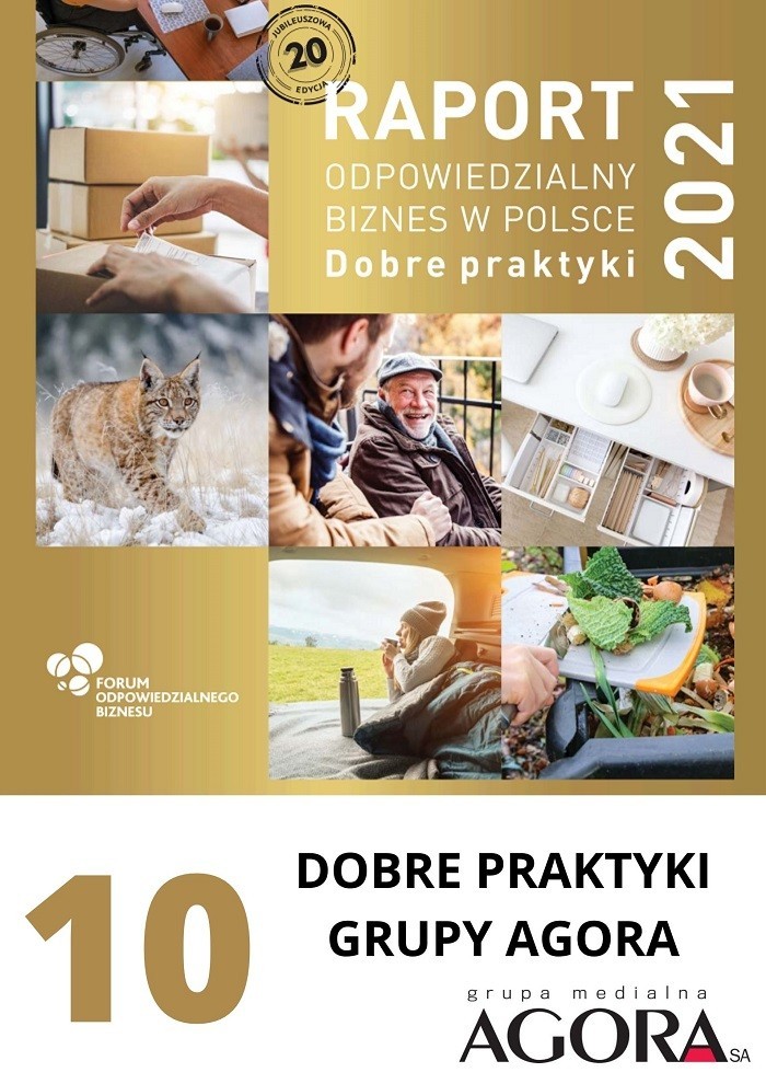 Agora Group’s good practices listed in the anniversary “Responsible Business in Poland” Report.