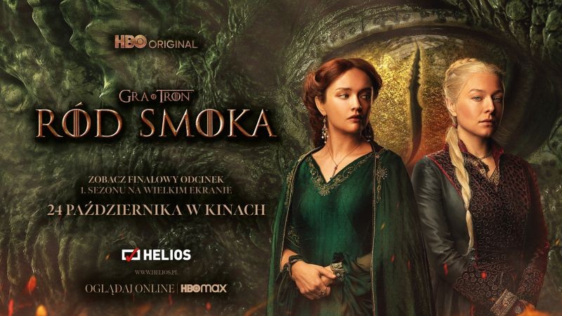 Finałowy odcinek 1. sezonu serialu HBO „Ród smoka” w kinach Helios