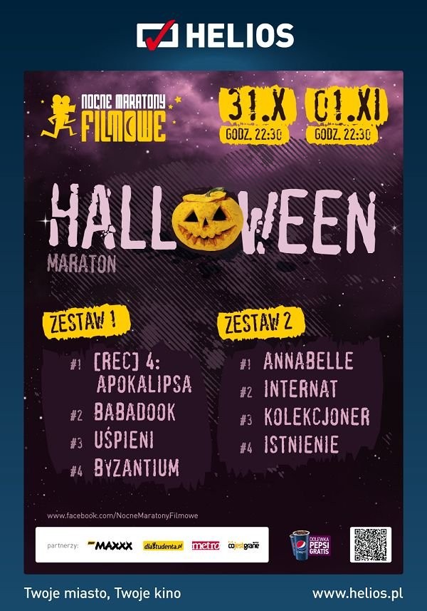 Dwa Nocne Maratony Filmowe - Halloween w sieci kin Helios.