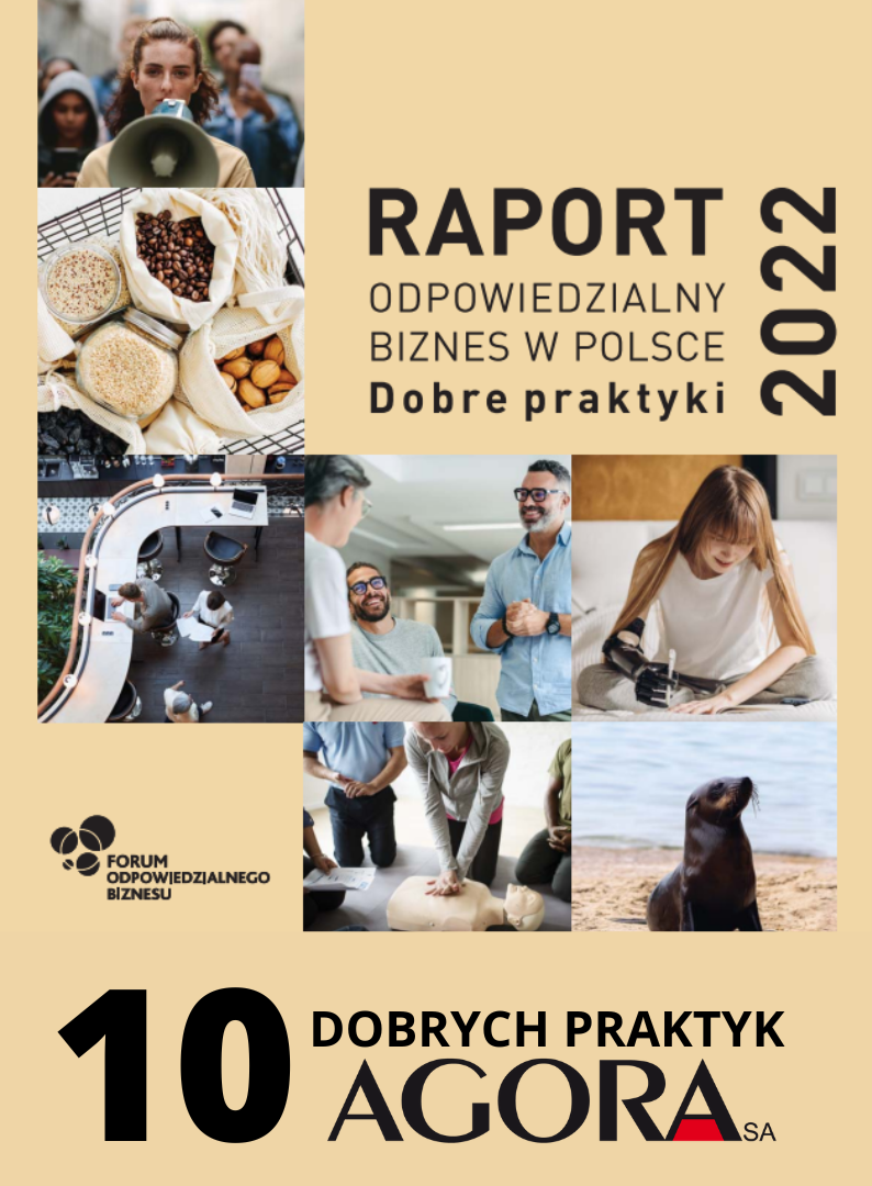 Projekty ESG Grupy Agora wyróżnione w 21. raporcie „Odpowiedzialny Biznes w Polsce”