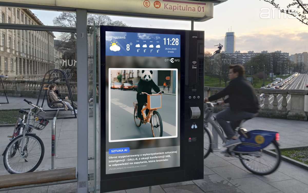 AMS wykorzystuje sztuczną inteligencję do tworzenia kontentu w sieci digital OOH AMS