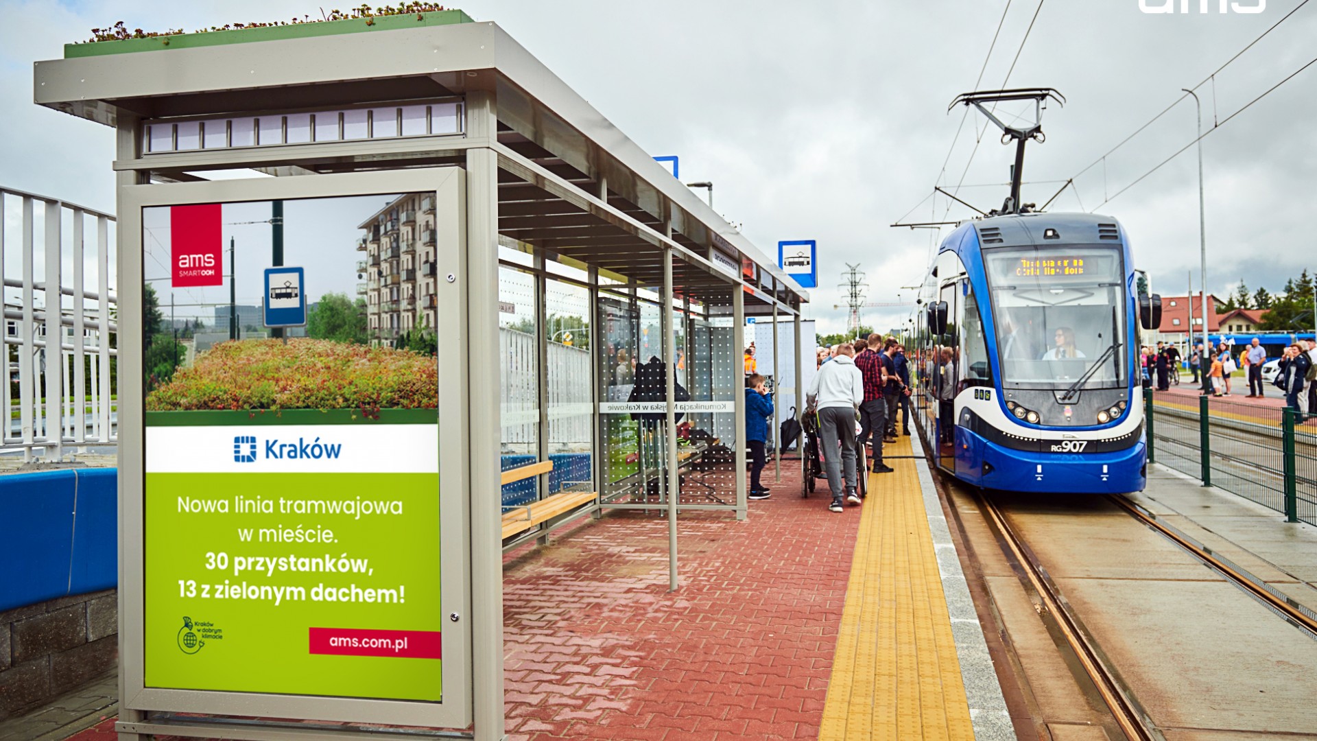 13 EKO wiat AMS na nowej linii tramwajowej w Krakowie