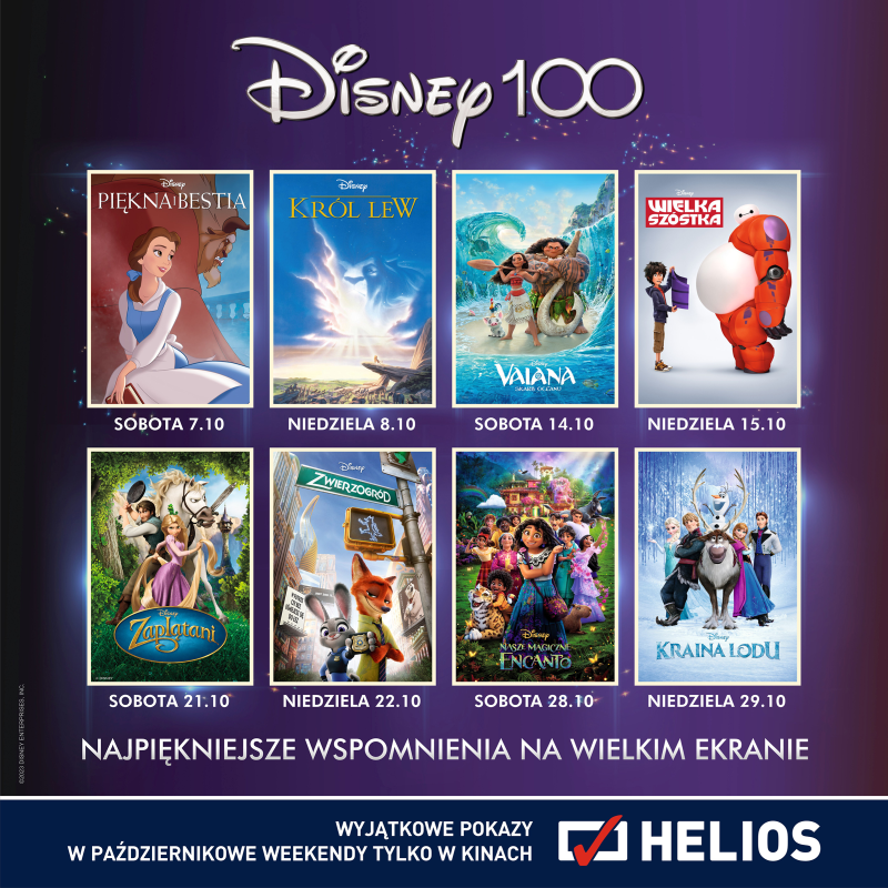 Uwielbiane klasyki wracają na ekrany kin Helios z okazji 100-lecia Disneya!