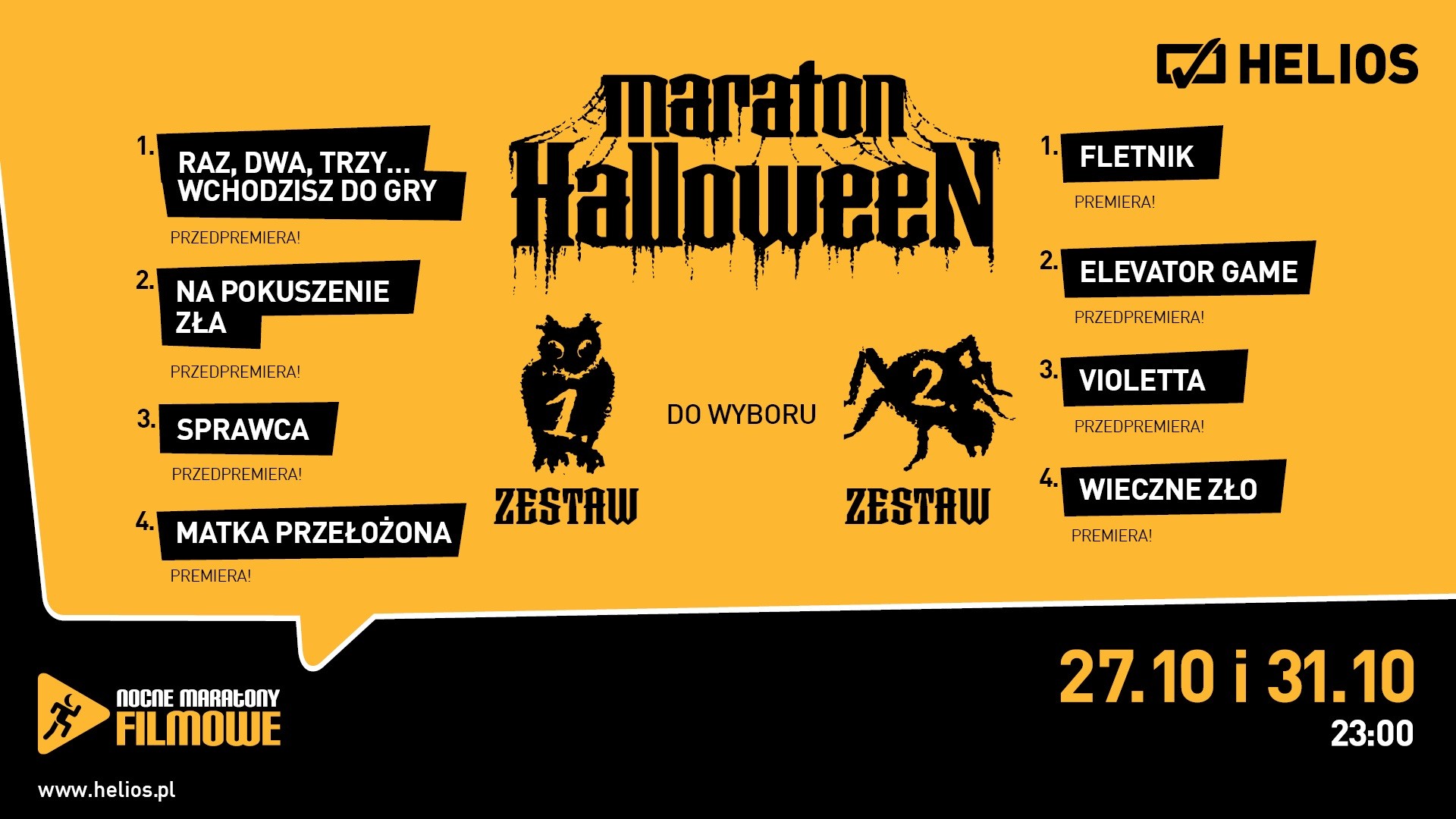 Najstraszniejszy maraton roku na ekranach Heliosa!