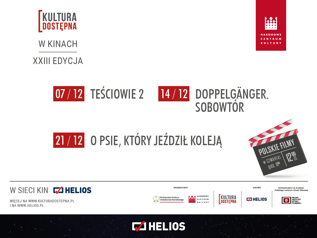 Polskie filmy w świetnej cenie – cykl Kultura Dostępna w Heliosie