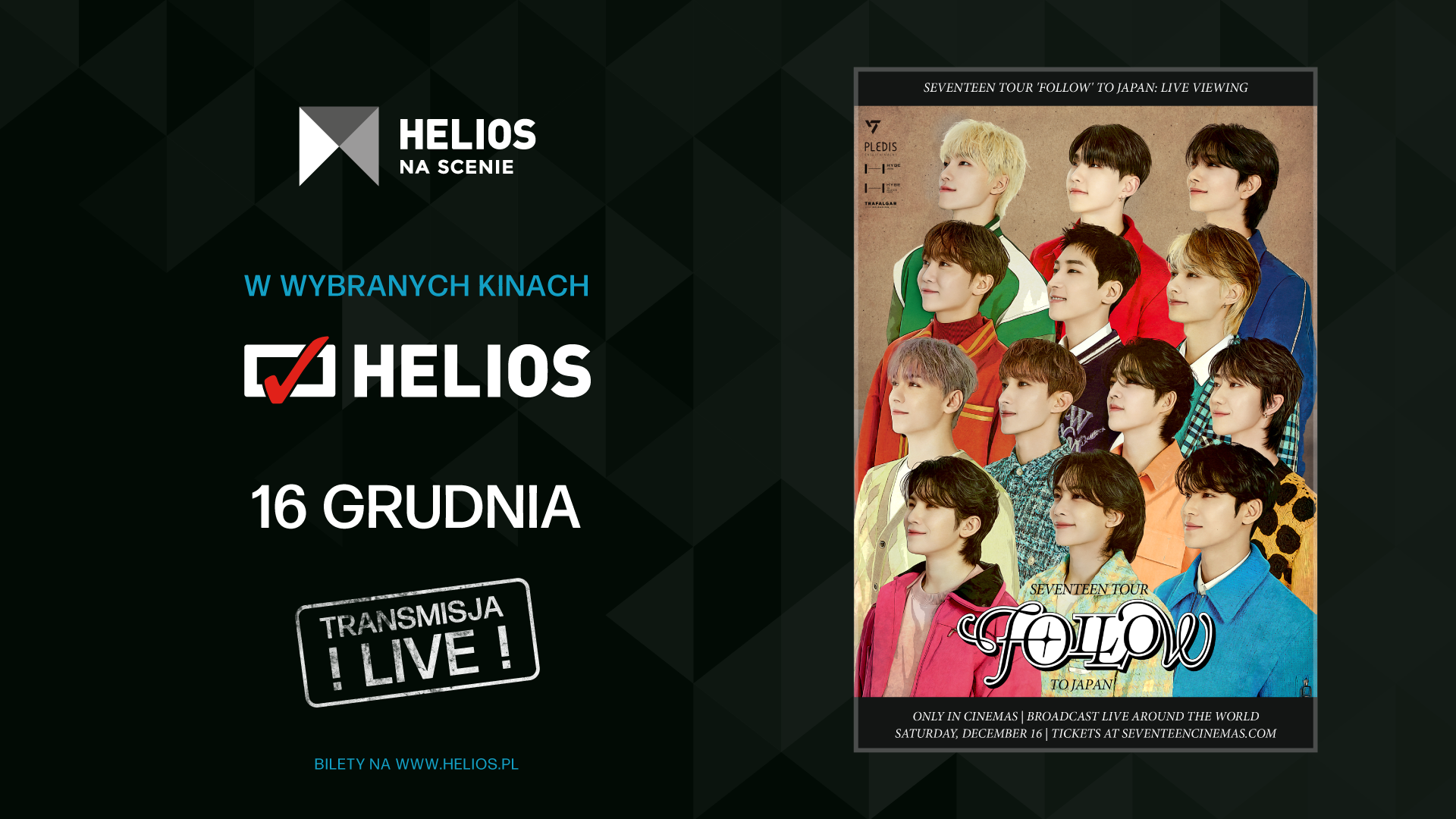 K-pop w kinach Helios – porywający koncert Seventeen na żywo