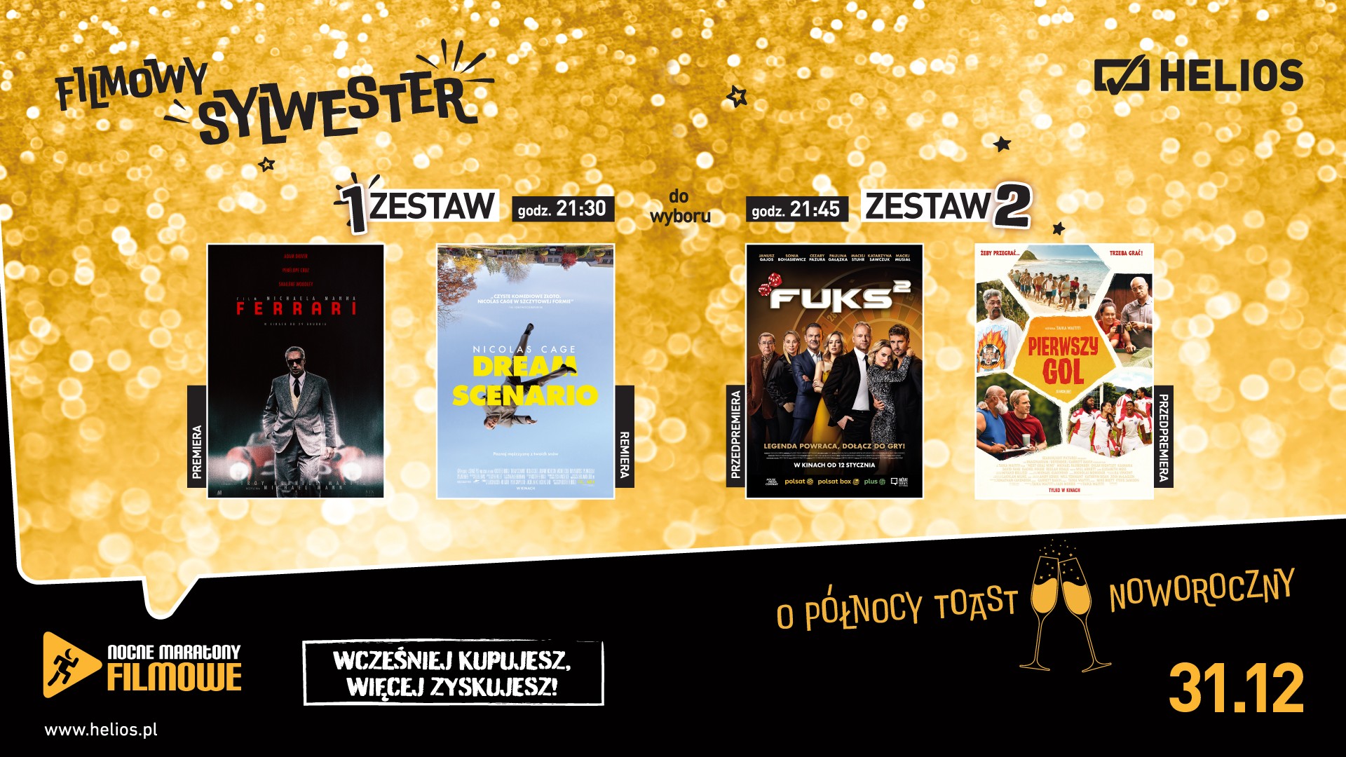 Filmowy Sylwester w kinach Helios!