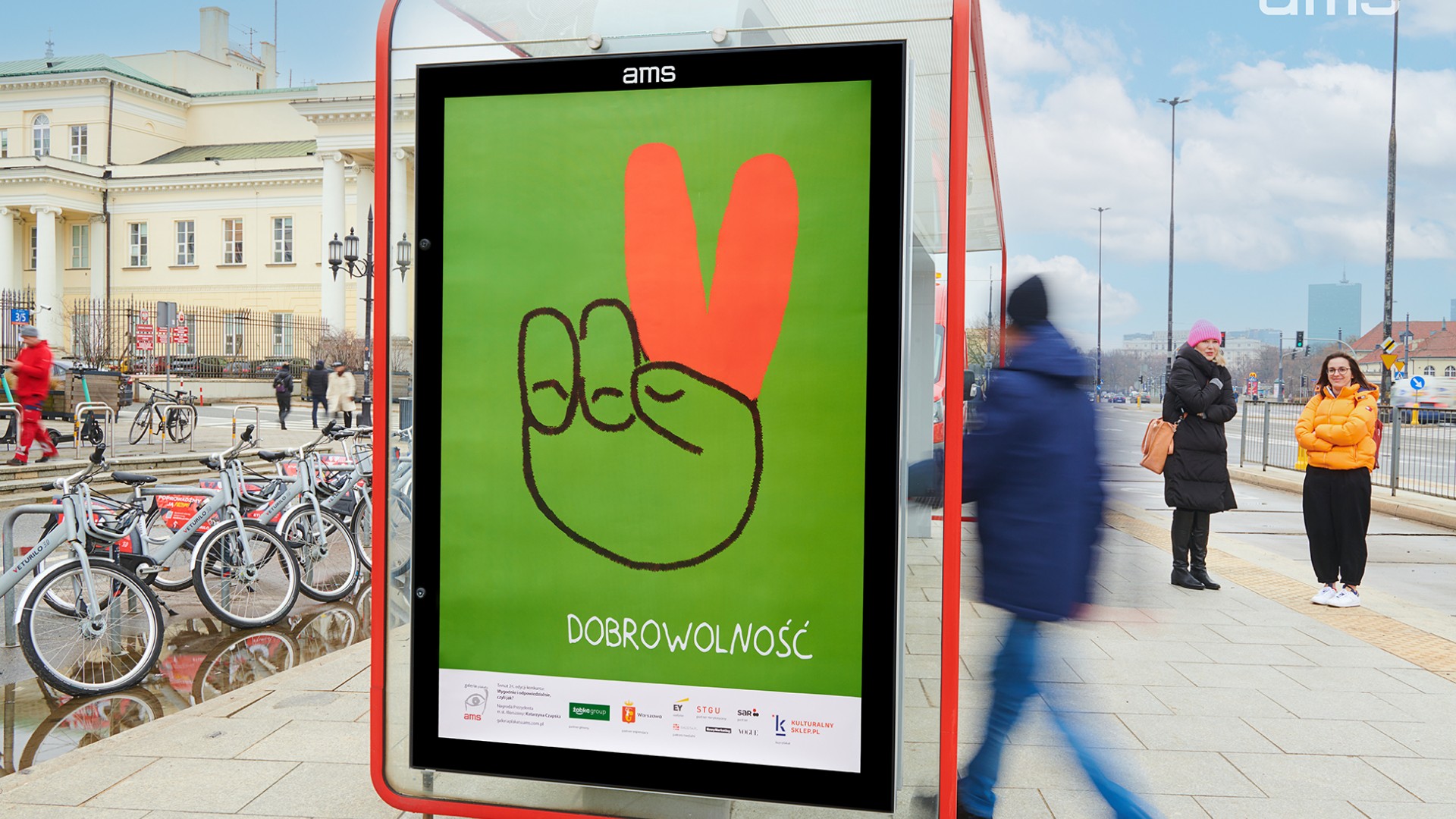 AMS i Miasto Stołeczne Warszawa promują ideę wolontariatu na stołecznych przystankach