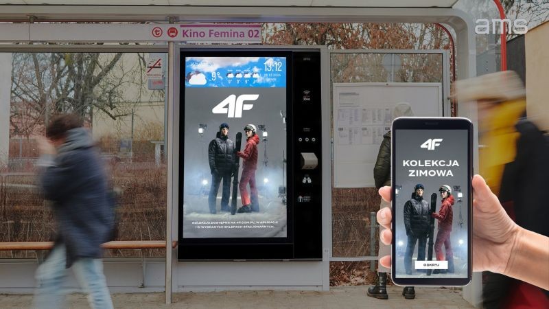 Marka 4F ze wzrostami wskaźników w kampanii DOOH od AMS