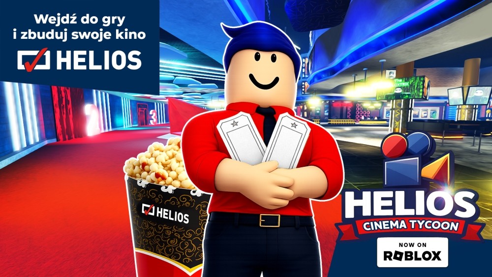 Helios wchodzi do świata gamingu  – rusza „Helios Cinema Tycoon” na platformie Roblox