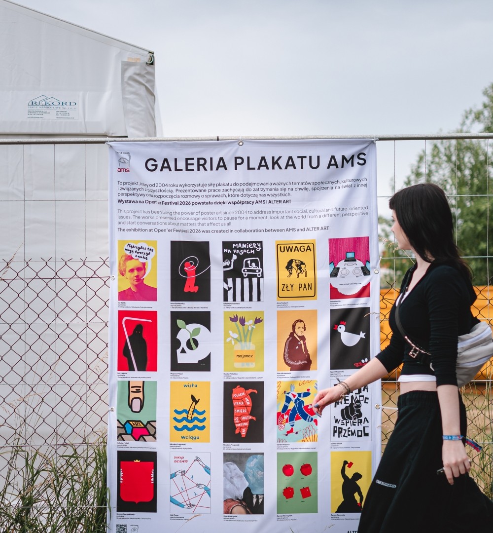 Kultowe plakaty Galerii Plakatu AMS na wystawie towarzyszącej Open'er Festival 2026