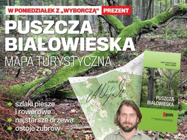 Mapa Puszczy Białowieskiej dla czytelników 