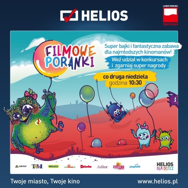 Filmowe Poranki dla najmłodszych widzów w kinach Helios