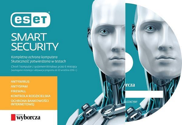 Płyta z programem antywirusowym ESET Smart Security z 