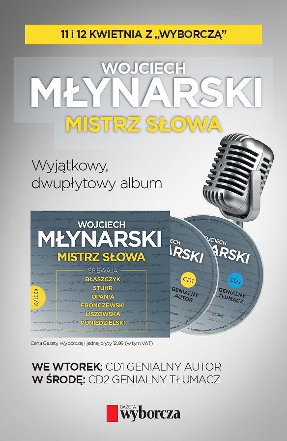 Płyty CD z piosenkami Wojciecha Młynarskiego z 