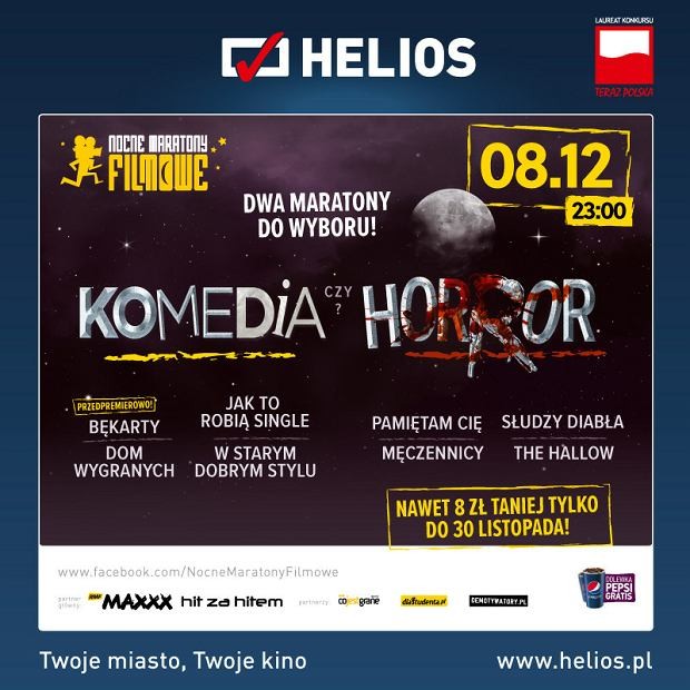 Komedia czy Horror? Podwójny Maraton w kinach Helios